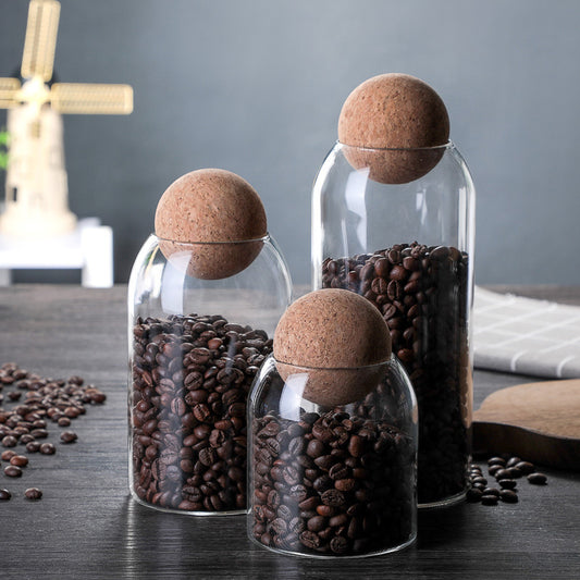 Glass Storage Jar Set – Minimalist Cork Lid & Premium Design
