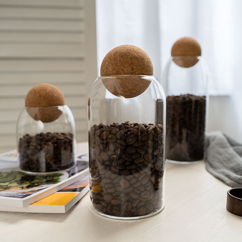 Glass Storage Jar Set β Minimalist Cork Lid & Premium Design