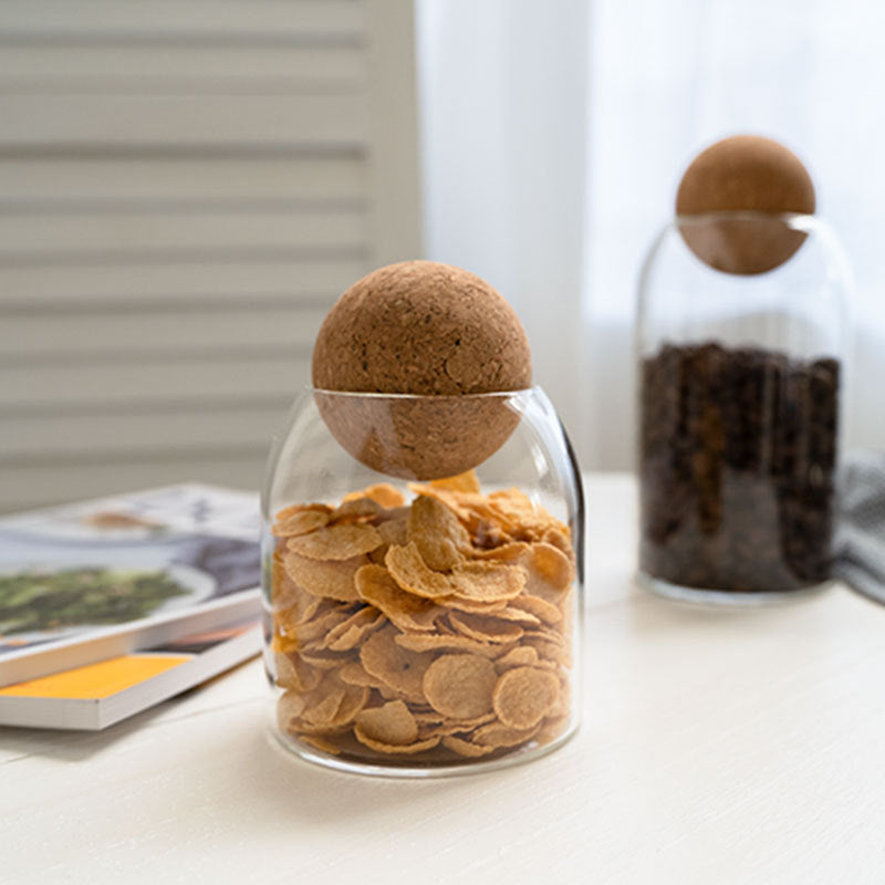 Glass Storage Jar Set β Minimalist Cork Lid & Premium Design