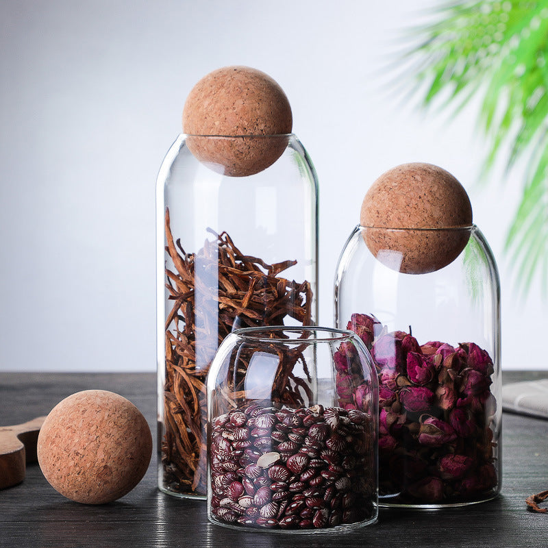 Glass Storage Jar Set β Minimalist Cork Lid & Premium Design