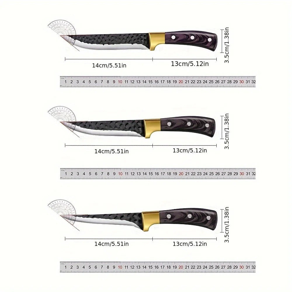 3‑Piece Stainless Steel Chef Knife Set – Nordivio Kitchen Essentials
